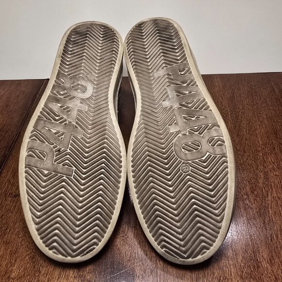 P448 John Ghinea Metallic Silver/Gray Skate Shoe Low Top Size 38 Made in Italy - Picture 10 of 14